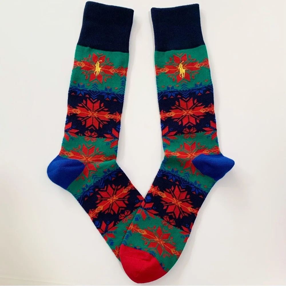 NWOT Ralph Lauren fair isle retro long socks